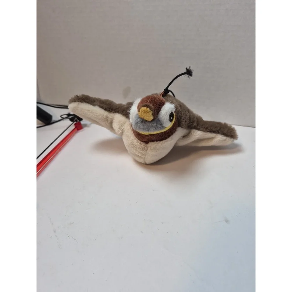 Bird Cat Toy Simulated Chirping Bird Interactive Rechargeable Flapping With Rod